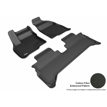 3D Maxpider Kagu R1 R2 Floor Mat for 2017-2019 Chevrolet Bolt EV, Black L1CH08701509